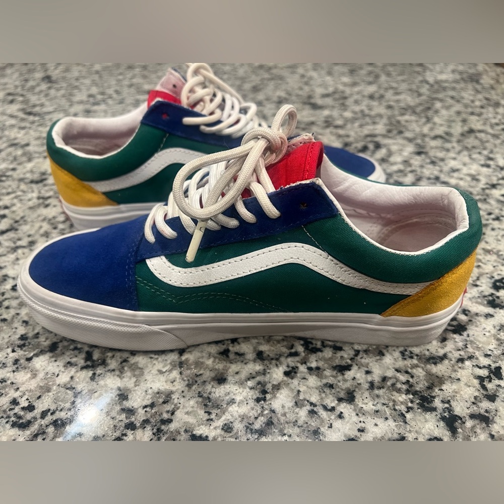 Vans Colorful Athletic Sneakers - Blue, Green, Red, Yellow size 8